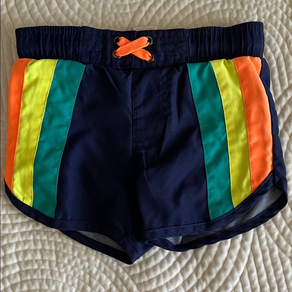Cat & Jack Navy and Teal Athletic Shorts